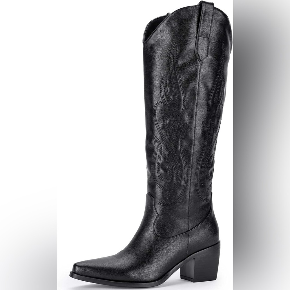 Women’s black cowboy boots